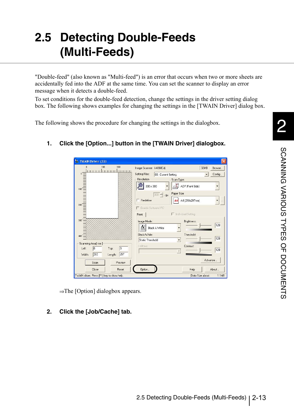 5 detecting double-feeds (multi-feeds), Detecting double-feeds (multi-feeds) -13 | Konica Minolta Fujitsu Scanner User Manual | Page 83 / 316