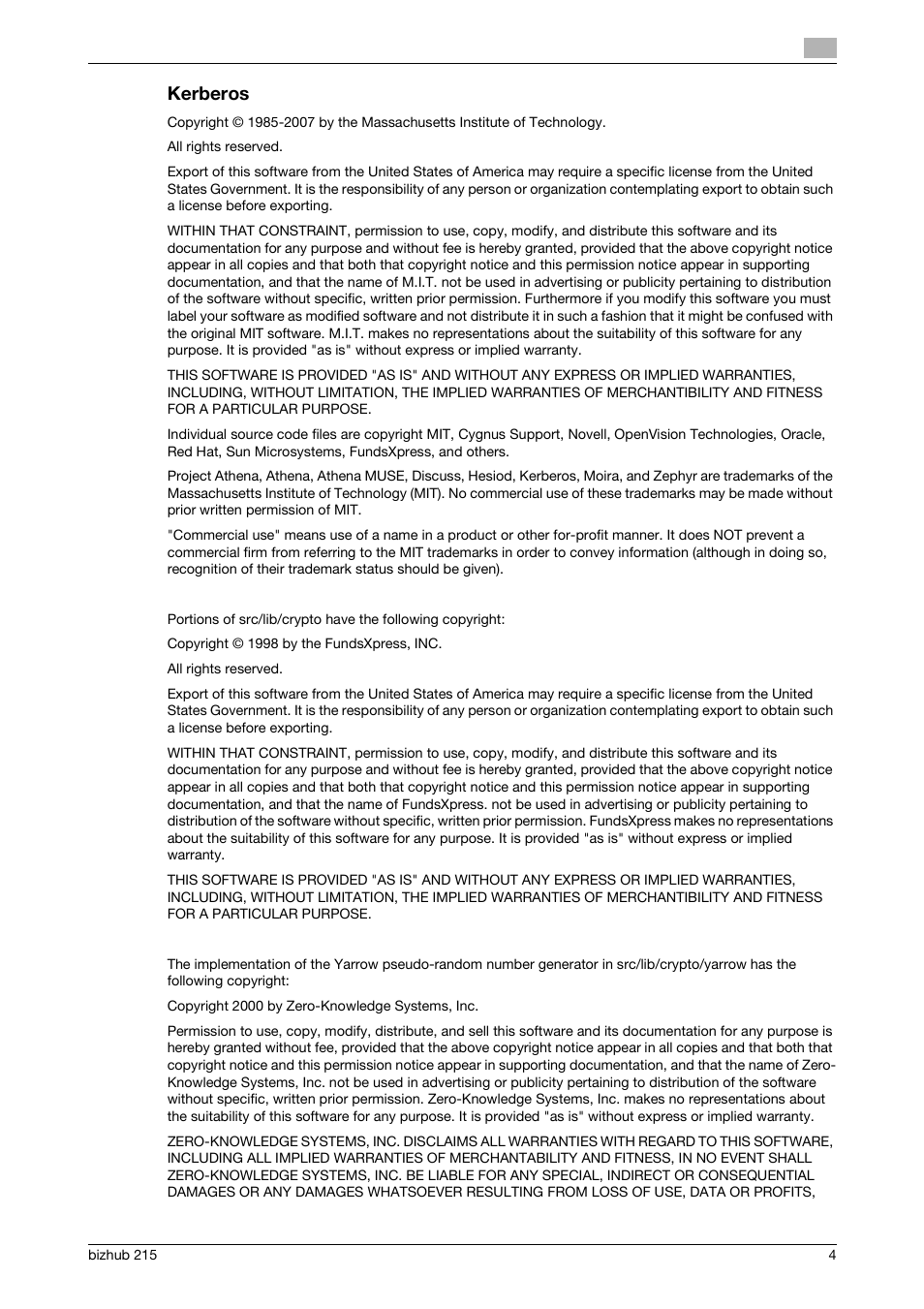 Kerberos | Konica Minolta Bizhub 215 User Manual | Page 5 / 12