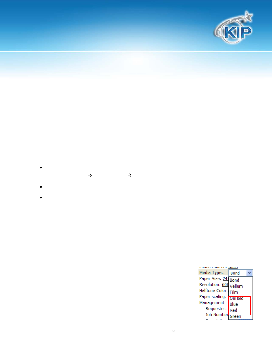 Paper / scaling, Kip windows, Driver | Konica Minolta KIP 7700 User Manual | Page 11 / 25