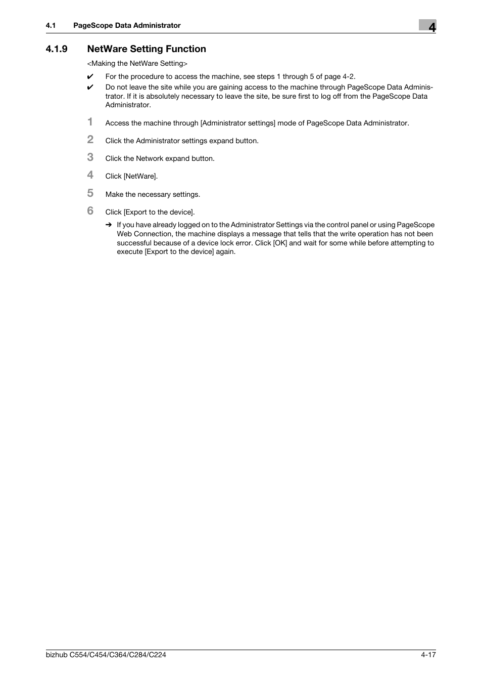 9 netware setting function, Netware setting function -17 | Konica Minolta bizhub C364 User Manual | Page 175 / 195