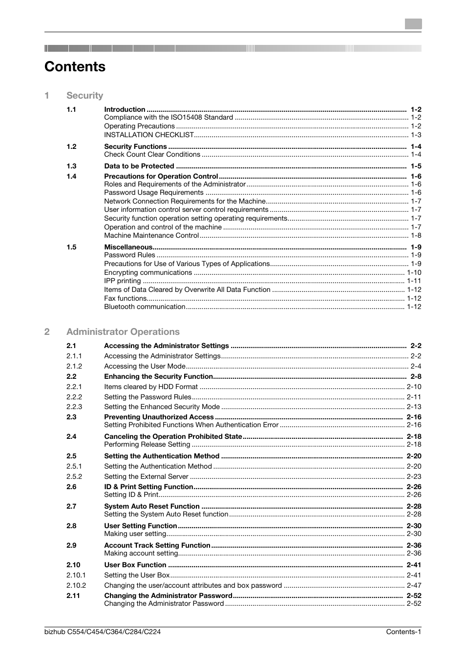 Konica Minolta bizhub C364 User Manual | Page 2 / 195