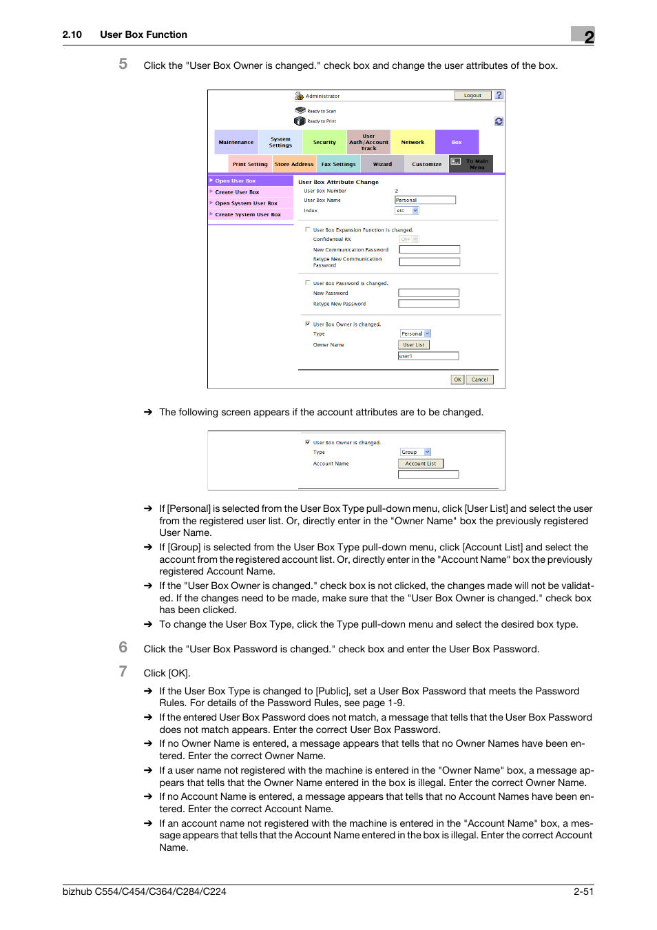 Konica Minolta bizhub C364 User Manual | Page 67 / 195