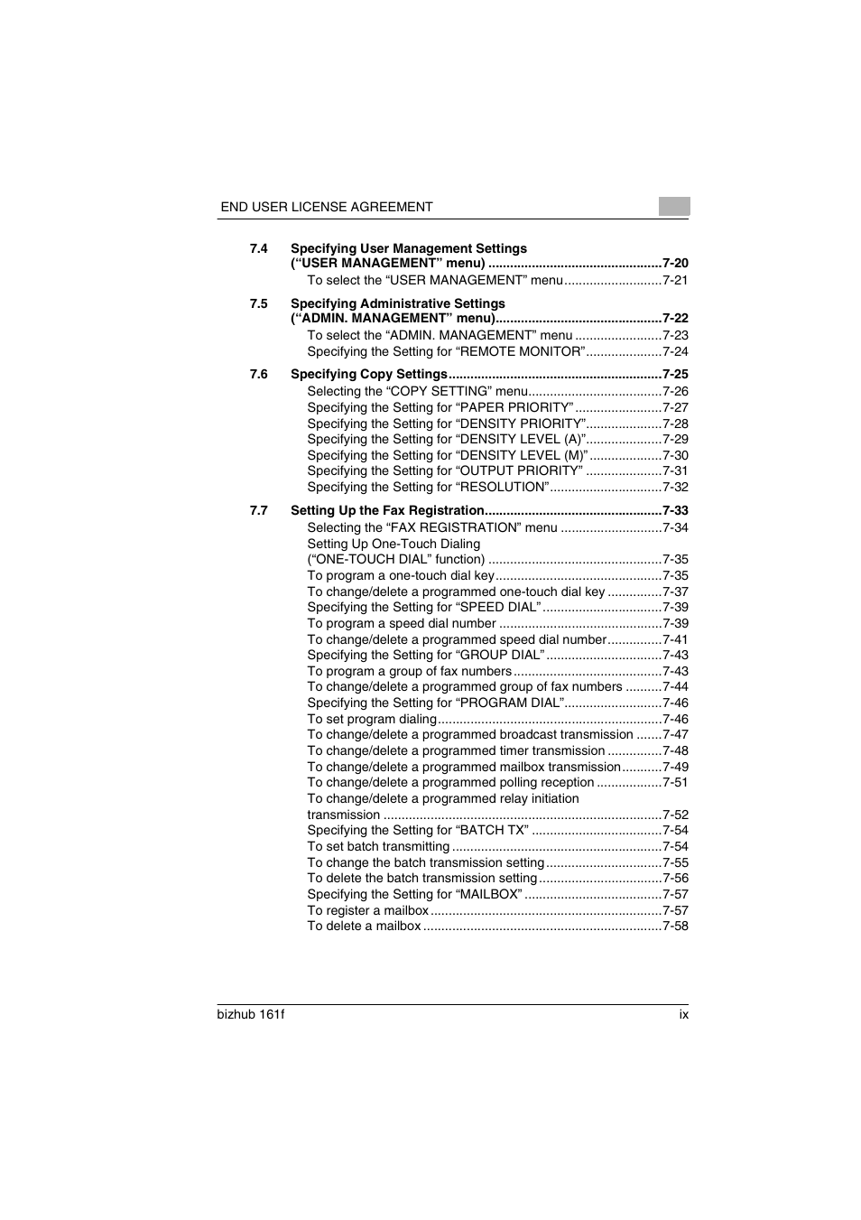 Konica Minolta bizhub 161f User Manual | Page 10 / 284