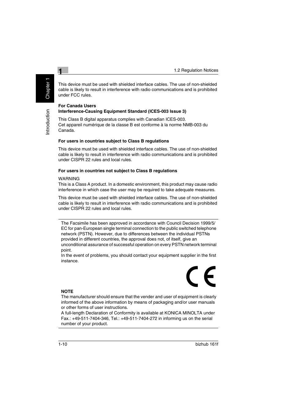 Konica Minolta bizhub 161f User Manual | Page 23 / 284