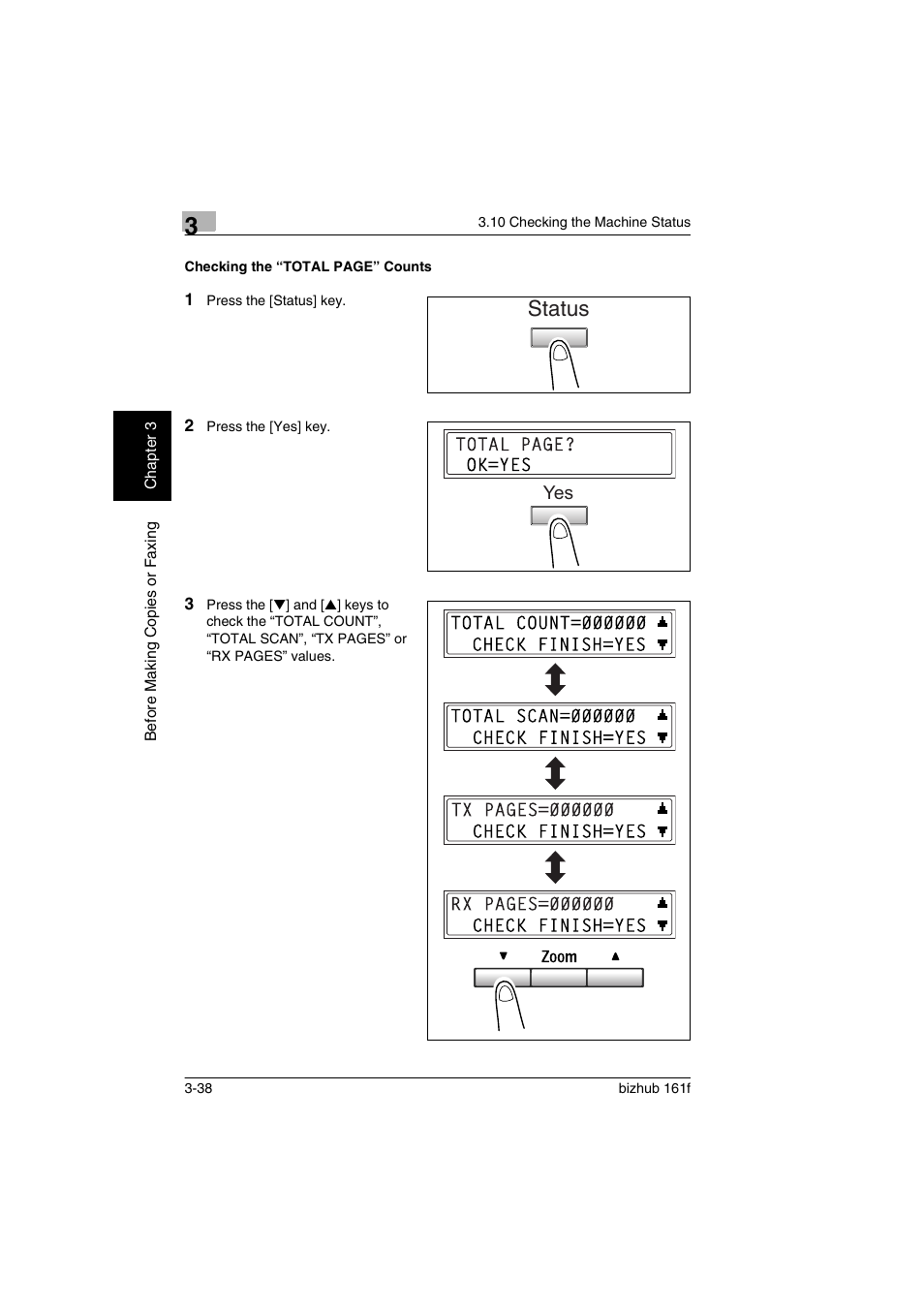 Status | Konica Minolta bizhub 161f User Manual | Page 81 / 284