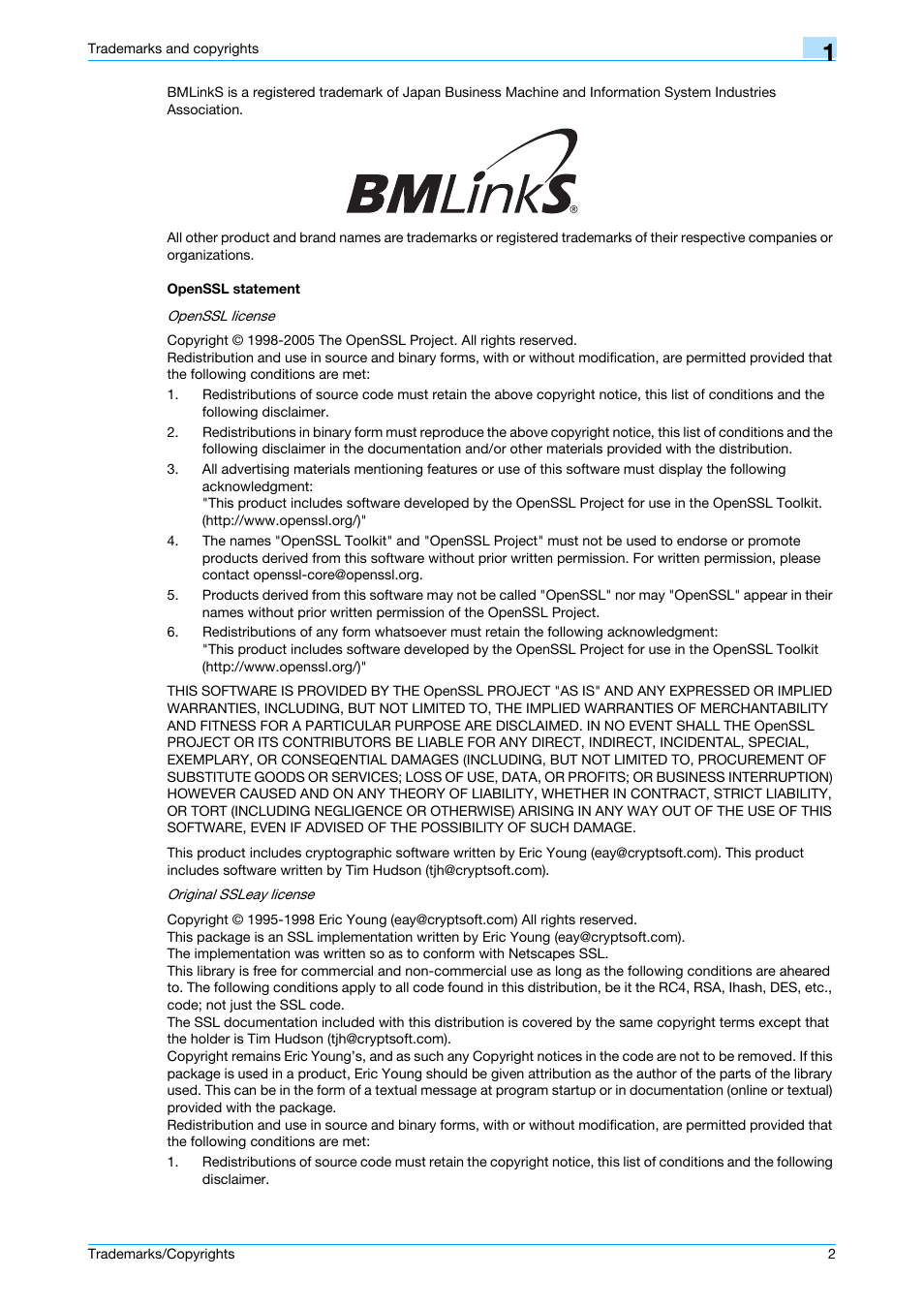 Openssl statement | Konica Minolta bizhub 361 User Manual | Page 3 / 10