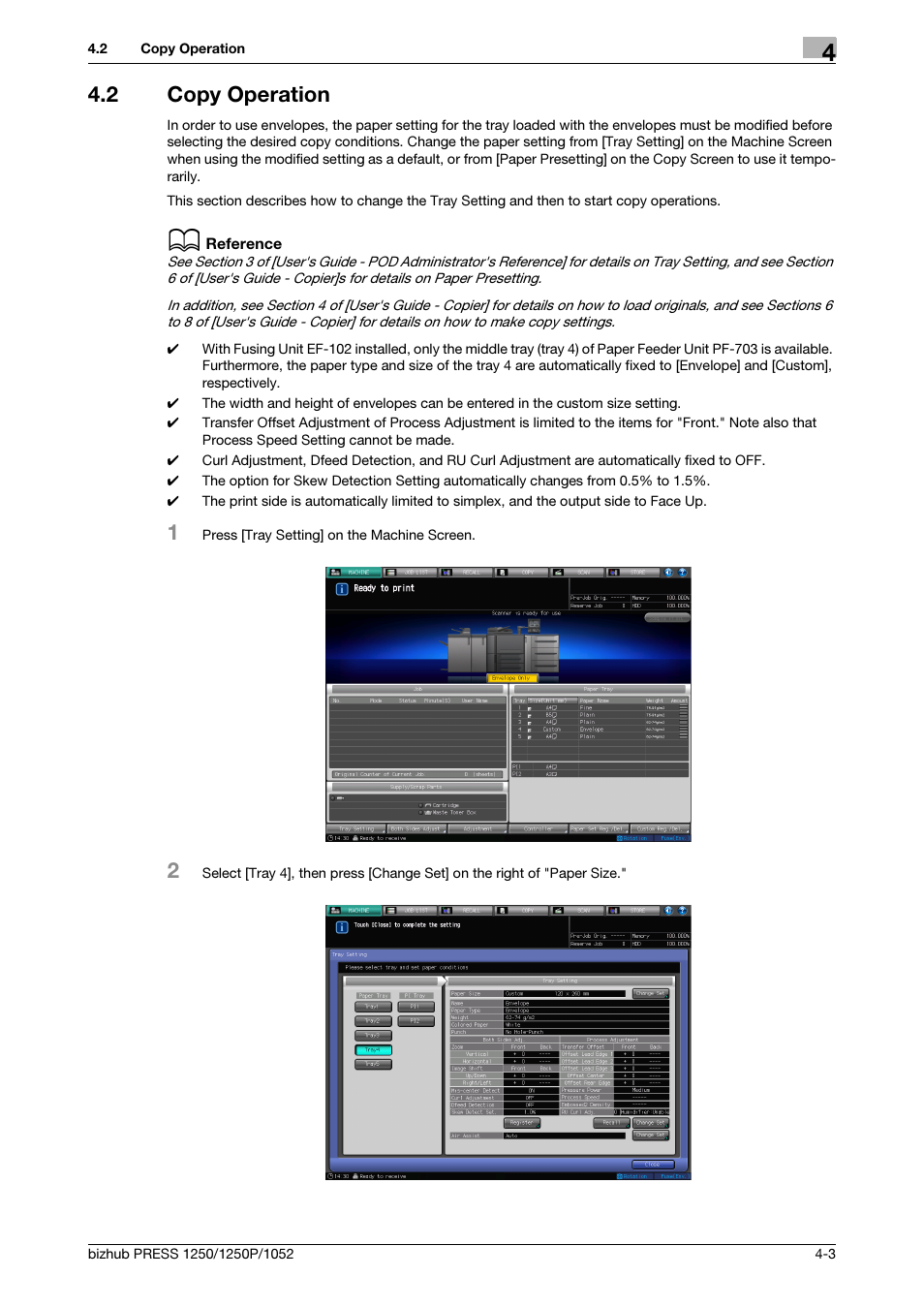 2 copy operation, Copy operation -3 | Konica Minolta bizhub PRESS 1052 User Manual | Page 26 / 42