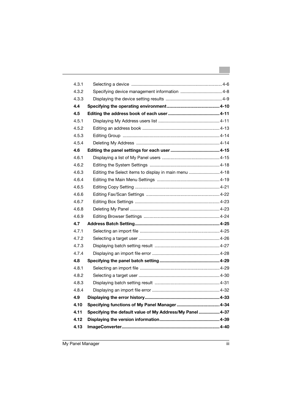 Konica Minolta PageScope Enterprise Suite User Manual | Page 4 / 132