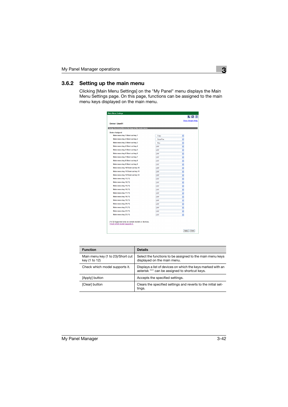 2 setting up the main menu, Setting up the main menu -42 | Konica Minolta PageScope Enterprise Suite User Manual | Page 56 / 132