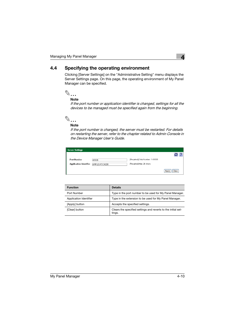 4 specifying the operating environment, Specifying the operating environment -10 | Konica Minolta PageScope Enterprise Suite User Manual | Page 87 / 132