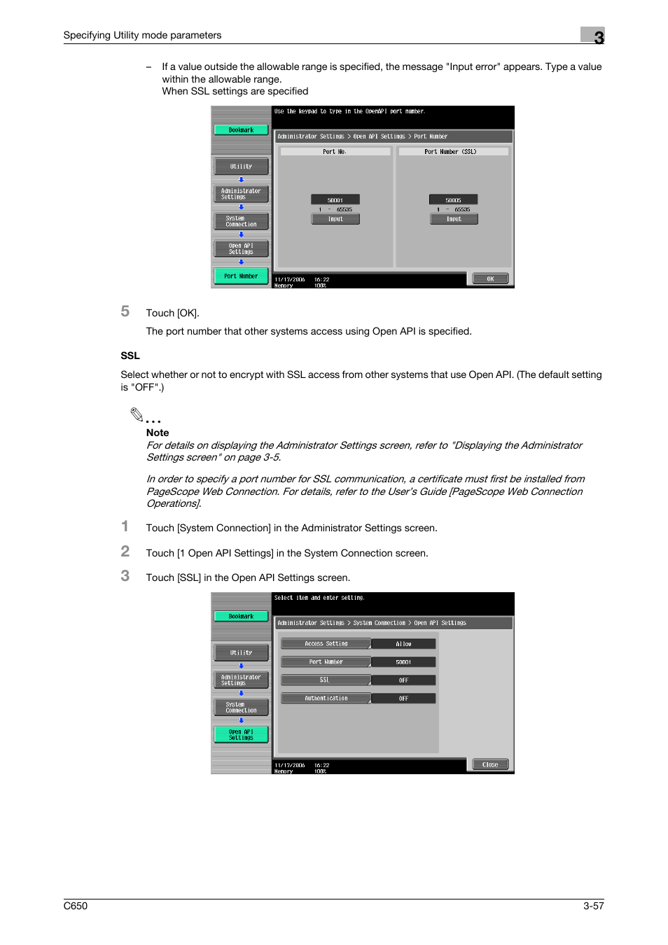 Ssl -57 | Konica Minolta bizhub C650 User Manual | Page 178 / 304