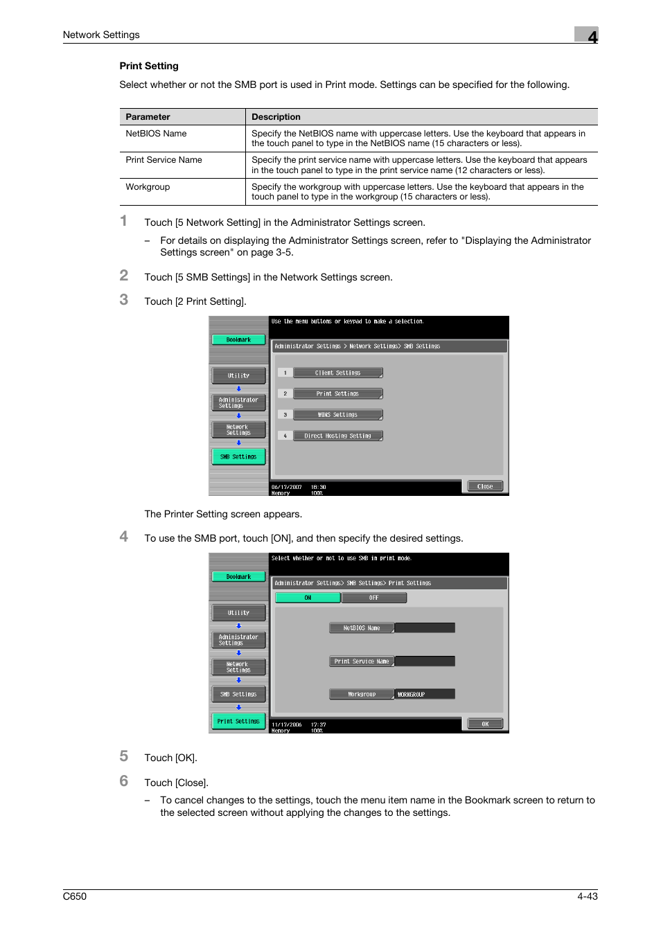 Print setting, Print setting -43 | Konica Minolta bizhub C650 User Manual | Page 223 / 304