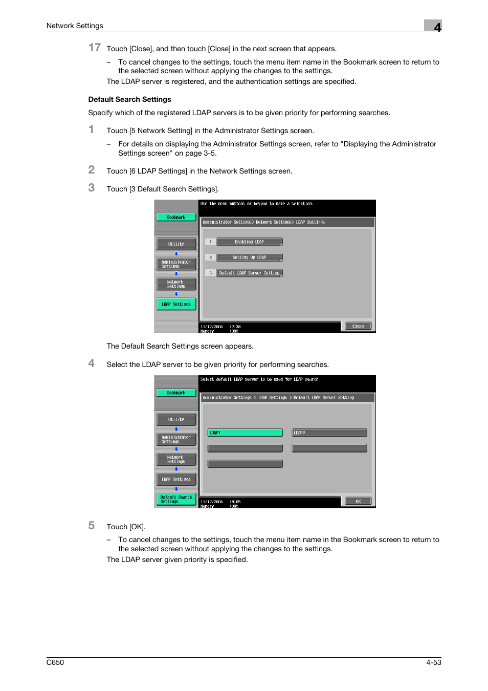 Default search settings, Default search settings -53 | Konica Minolta bizhub C650 User Manual | Page 233 / 304