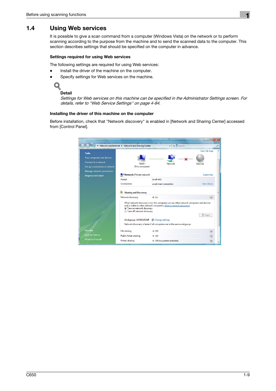 4 using web services, Settings required for using web services | Konica Minolta bizhub C650 User Manual | Page 25 / 304