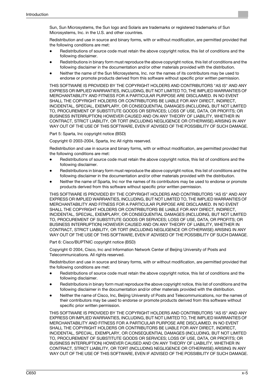 Konica Minolta bizhub C650 User Manual | Page 6 / 304