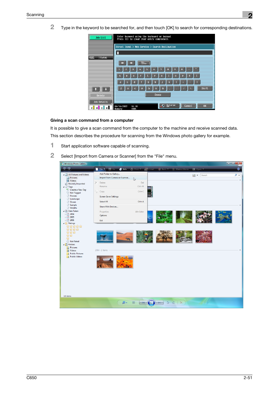 Giving a scan command from a computer, Giving a scan command from a computer -51 | Konica Minolta bizhub C650 User Manual | Page 78 / 304