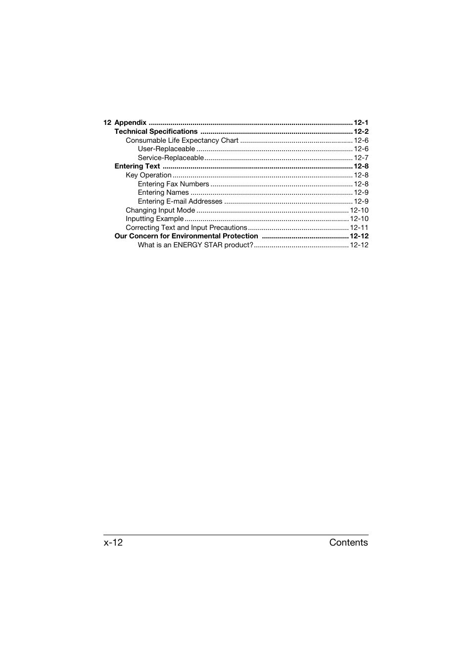 Contents x-12 | Konica Minolta bizhub C25 User Manual | Page 13 / 341