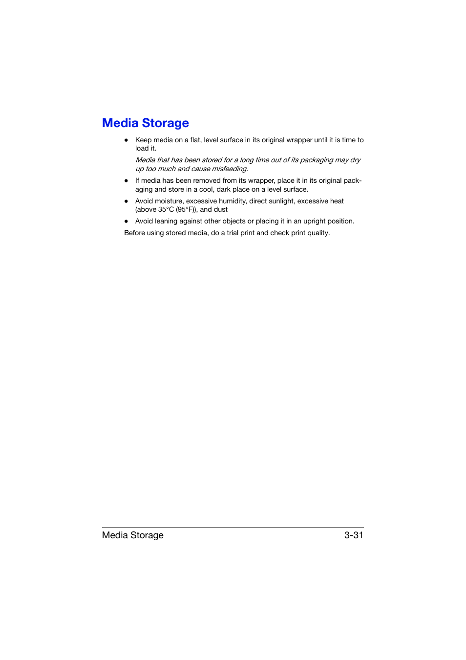 Media storage, Media storage -31 | Konica Minolta bizhub C25 User Manual | Page 144 / 341