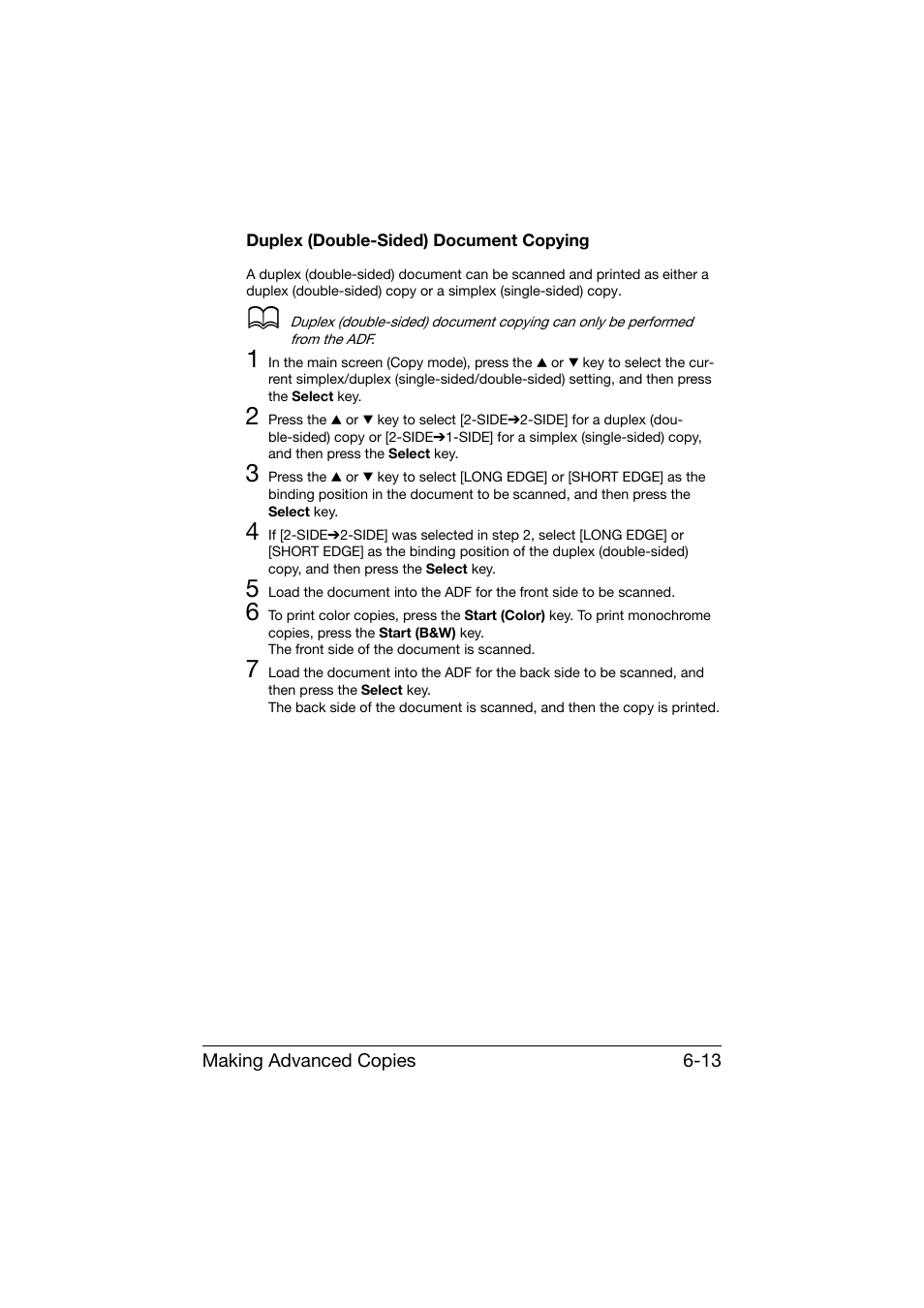 Duplex (double-sided) document copying, Duplex (double-sided) document copying -13 | Konica Minolta bizhub C25 User Manual | Page 178 / 341