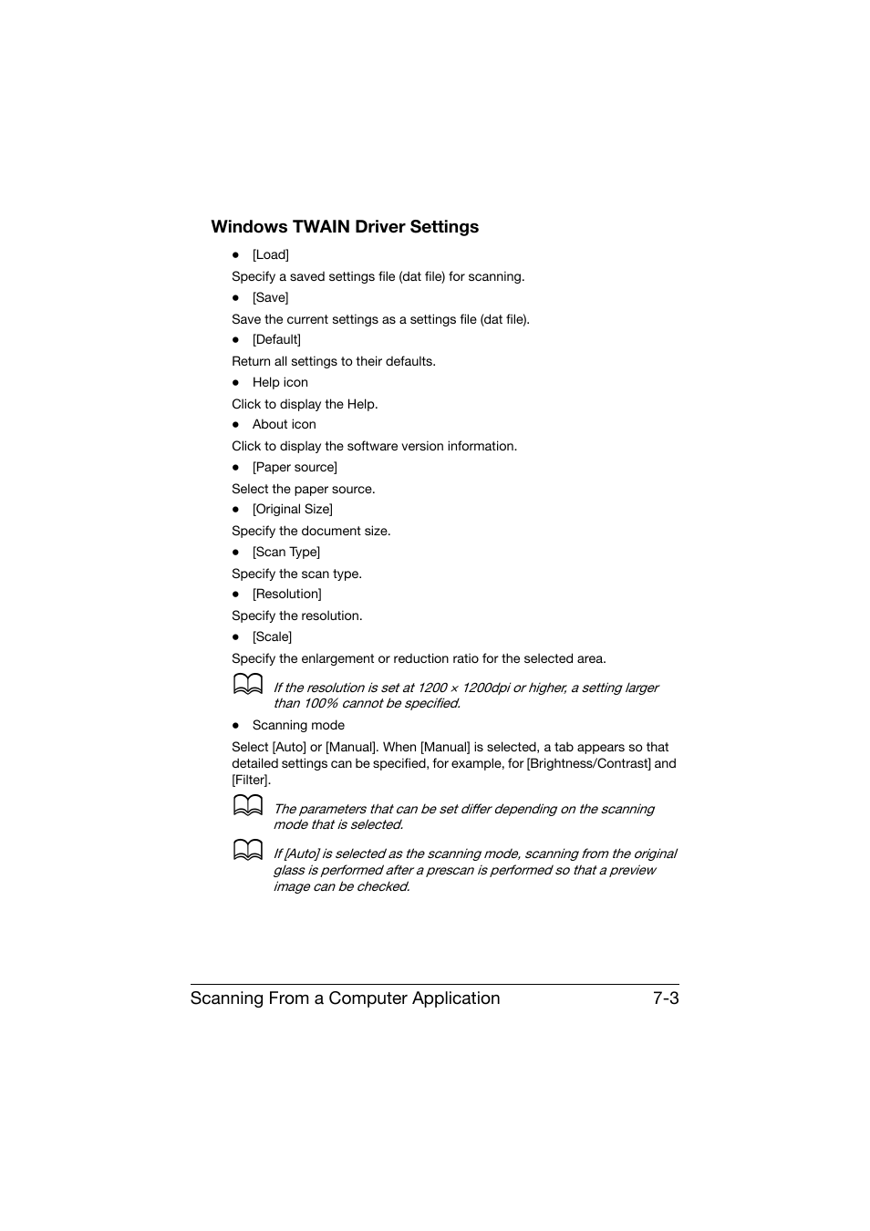Windows twain driver settings, Windows twain driver settings -3 | Konica Minolta bizhub C25 User Manual | Page 182 / 341