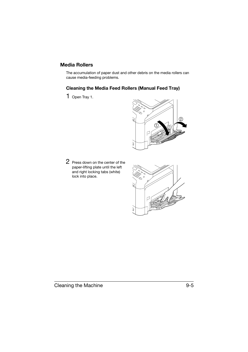 Media rollers, Cleaning the media feed rollers (manual feed tray), Media rollers -5 | Konica Minolta bizhub C25 User Manual | Page 252 / 341