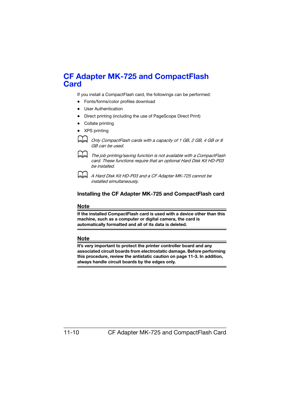 Cf adapter mk-725 and compactflash card, Cf adapter mk-725 and compactflash card -10 | Konica Minolta bizhub C25 User Manual | Page 319 / 341