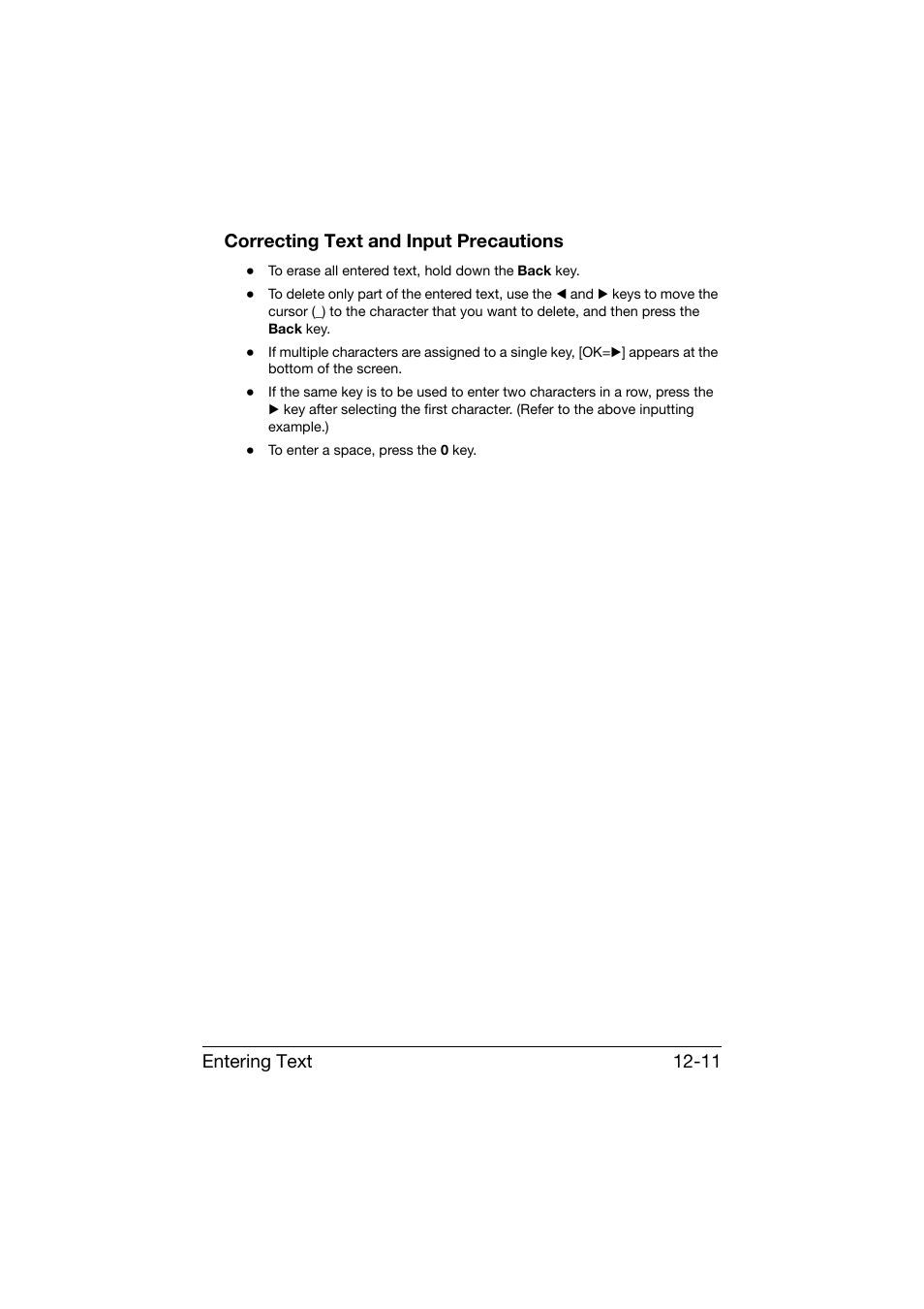 Correcting text and input precautions, Correcting text and input precautions -11 | Konica Minolta bizhub C25 User Manual | Page 336 / 341