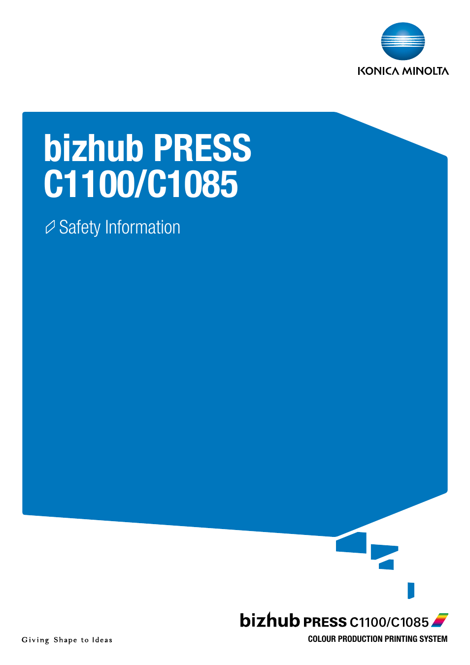 Konica Minolta bizhub PRESS C1085 User Manual | 48 pages