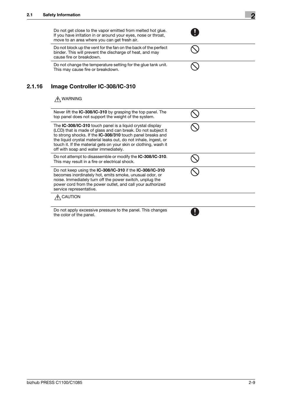 16 image controller ic-308/ic-310, Image controller ic-308/ic-310 -9 | Konica Minolta bizhub PRESS C1085 User Manual | Page 17 / 48