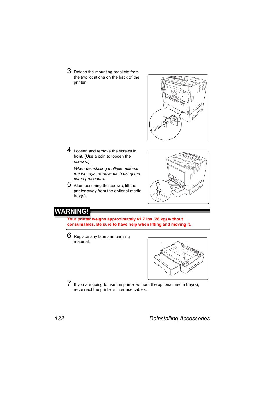 Warning | Konica Minolta PAGEPRO 9100 User Manual | Page 138 / 178