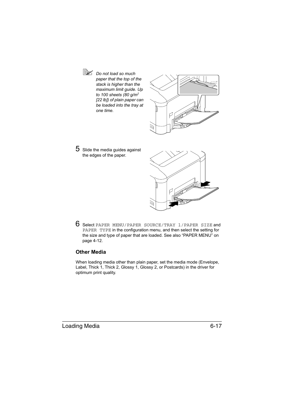 Other media, Other media -17 | Konica Minolta magicolor 4750EN-4750DN User Manual | Page 136 / 280