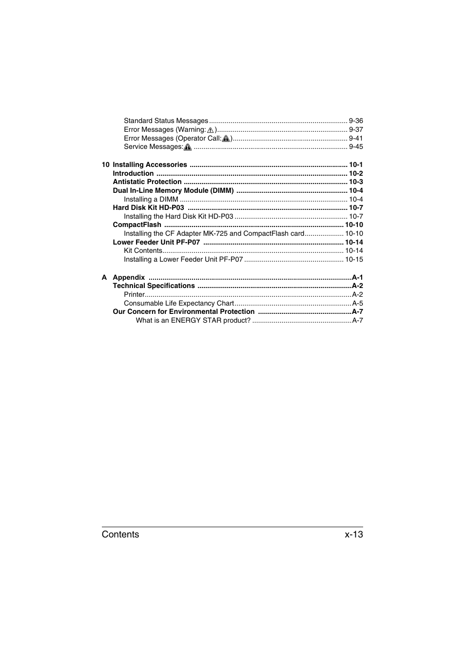 Contents x-13 | Konica Minolta magicolor 4750EN-4750DN User Manual | Page 14 / 280