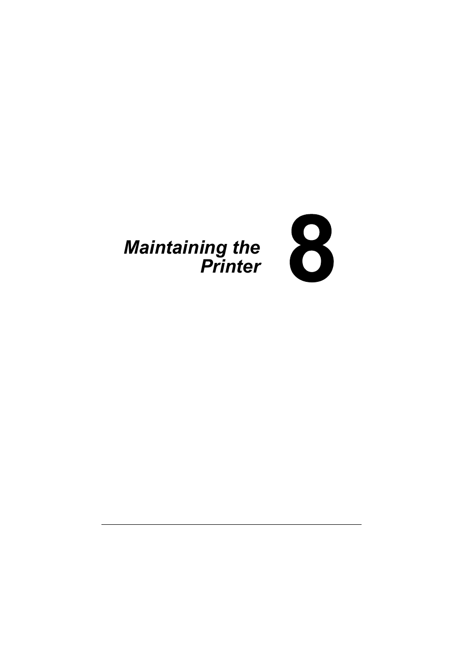 Ch.8 maintaining the printer, Maintaining the printer -1 | Konica Minolta magicolor 4750EN-4750DN User Manual | Page 194 / 280