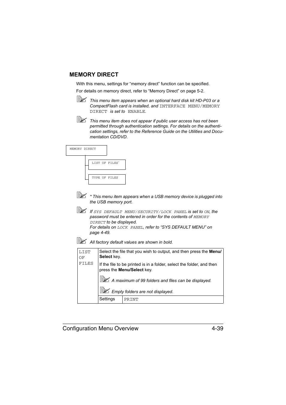 Memory direct, Memory direct -39 | Konica Minolta magicolor 4750EN-4750DN User Manual | Page 82 / 280