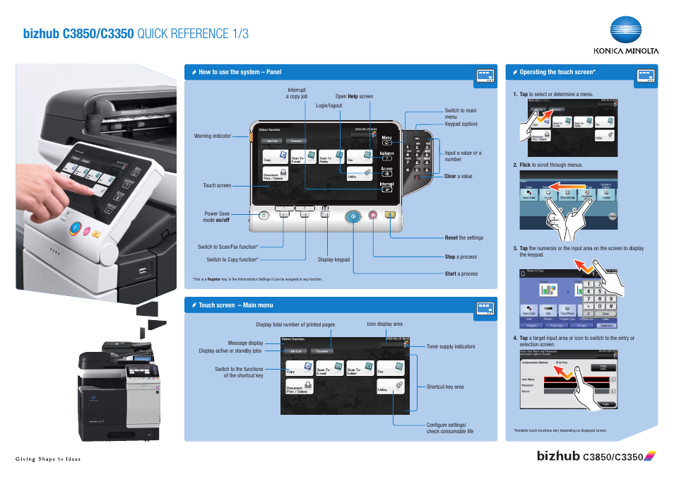 Konica Minolta bizhub C3850 User Manual | 3 pages