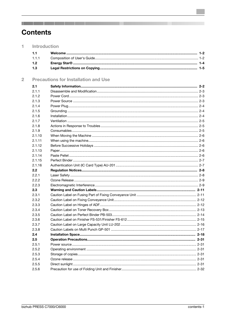 Konica Minolta bizhub PRESS C6000 User Manual | Page 2 / 42