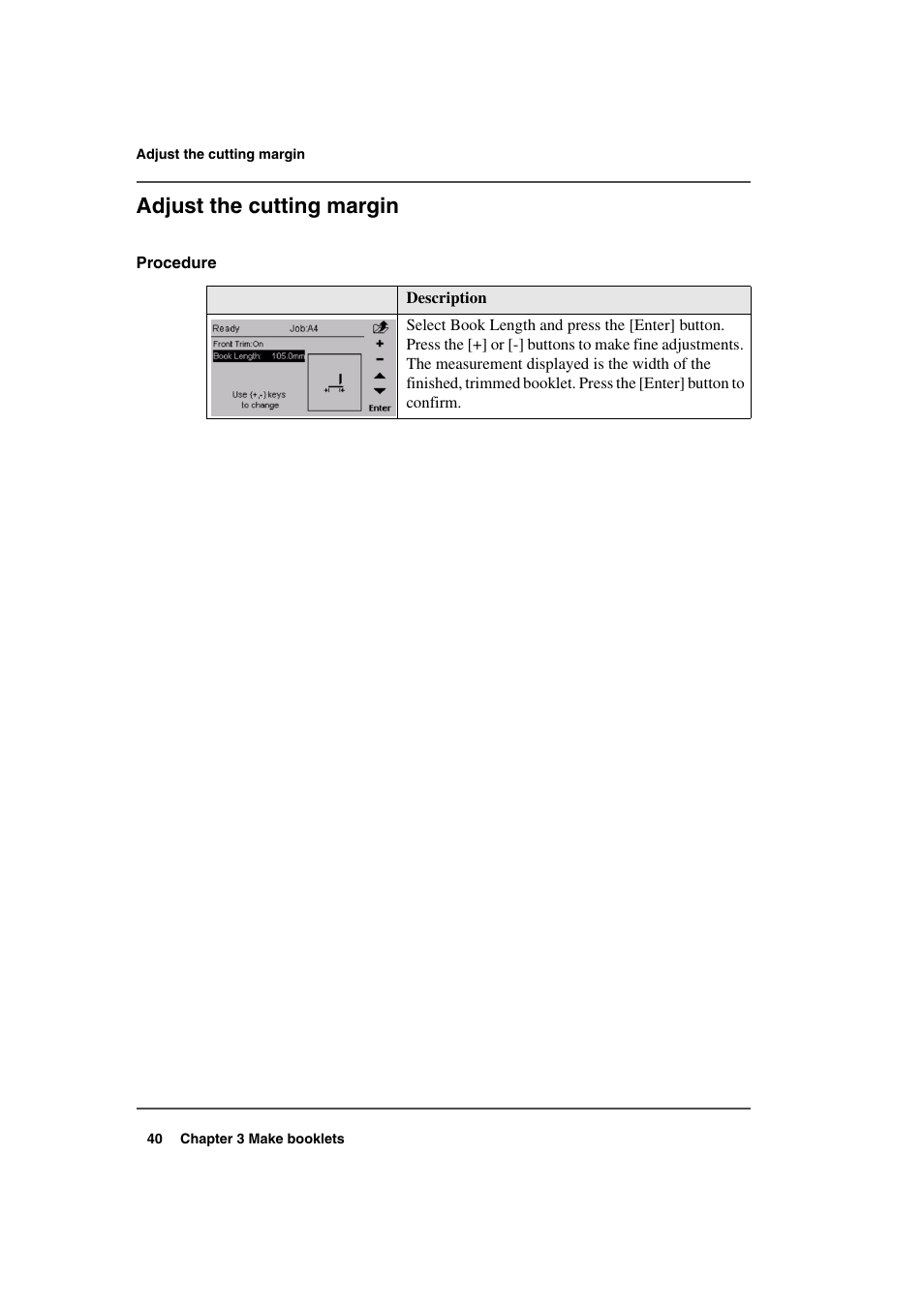 Adjust the cutting margin | Konica Minolta bizhub PRO 2500P User Manual | Page 40 / 108