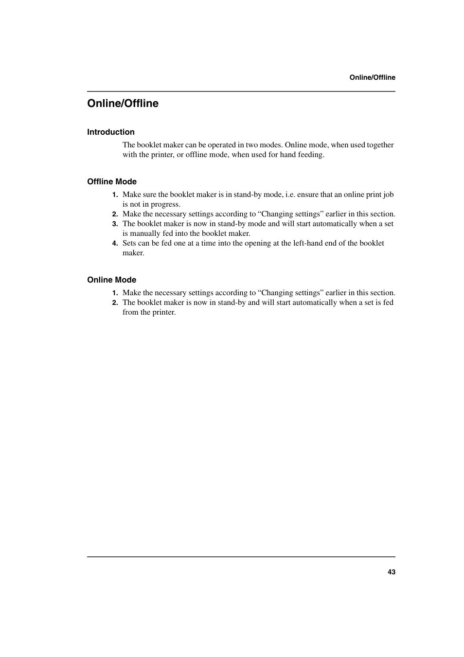 Online/offline | Konica Minolta bizhub PRO 2500P User Manual | Page 43 / 108