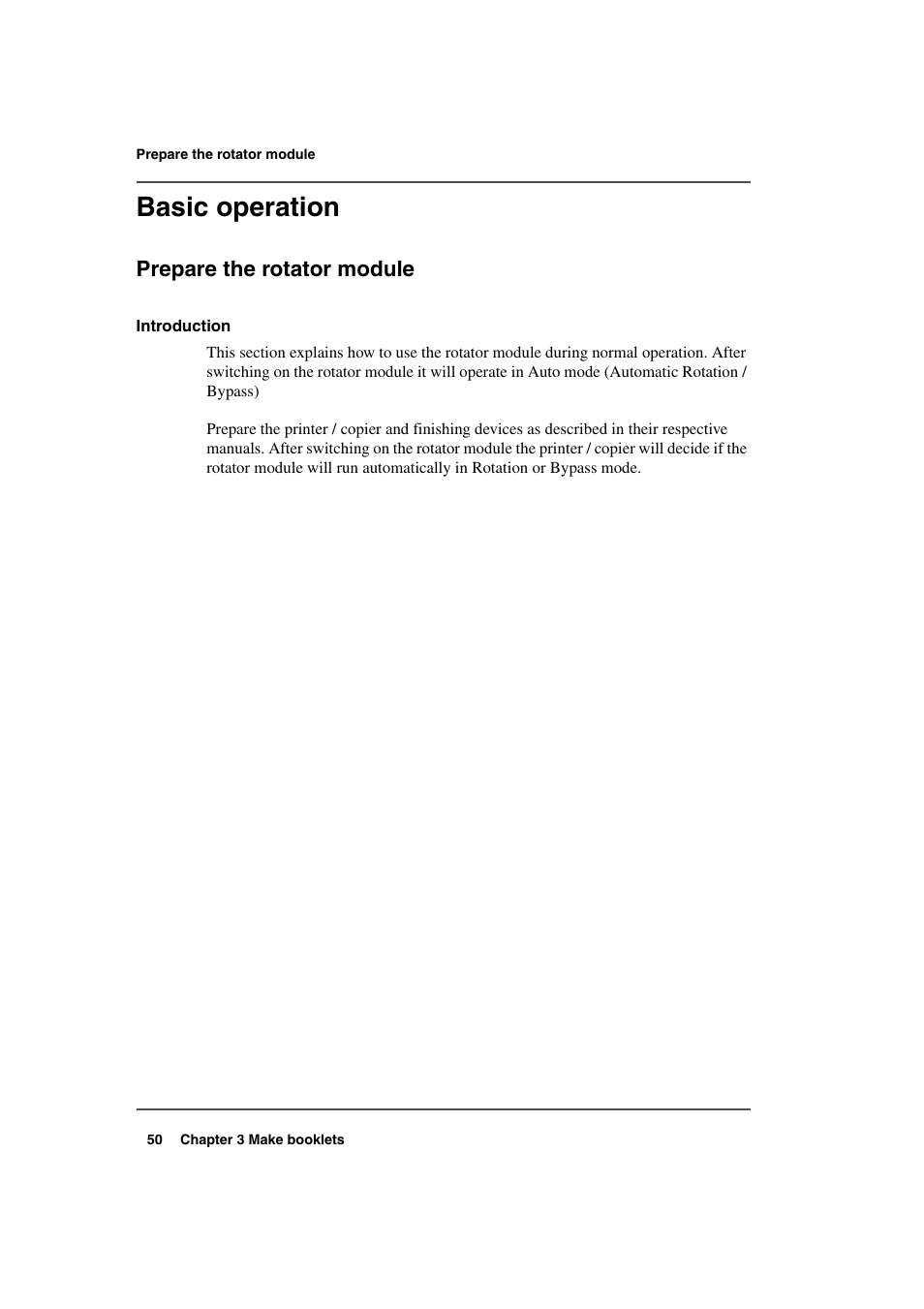 Basic operation, Prepare the rotator module | Konica Minolta bizhub PRO 2500P User Manual | Page 50 / 108