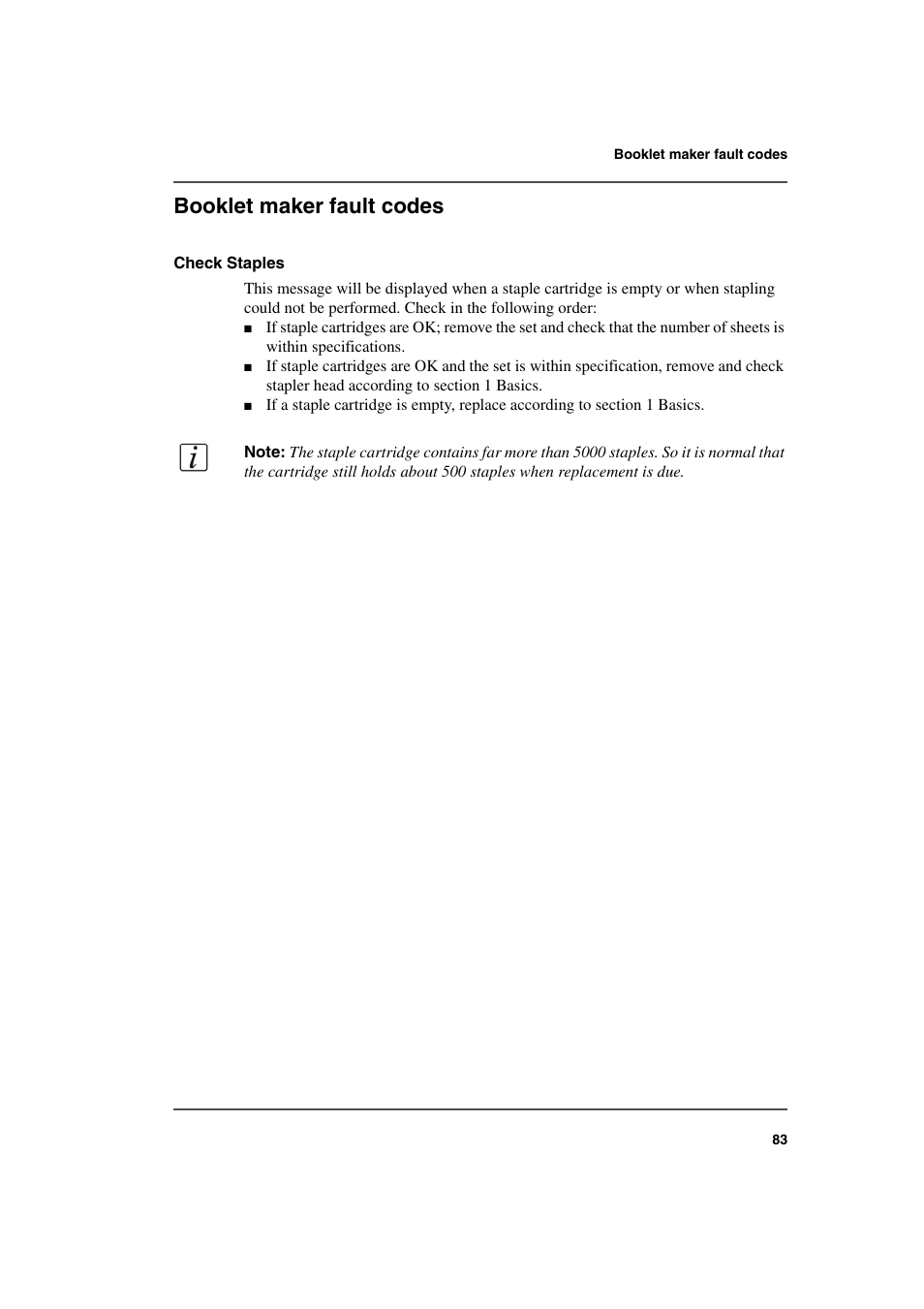 Booklet maker fault codes | Konica Minolta bizhub PRO 2500P User Manual | Page 83 / 108