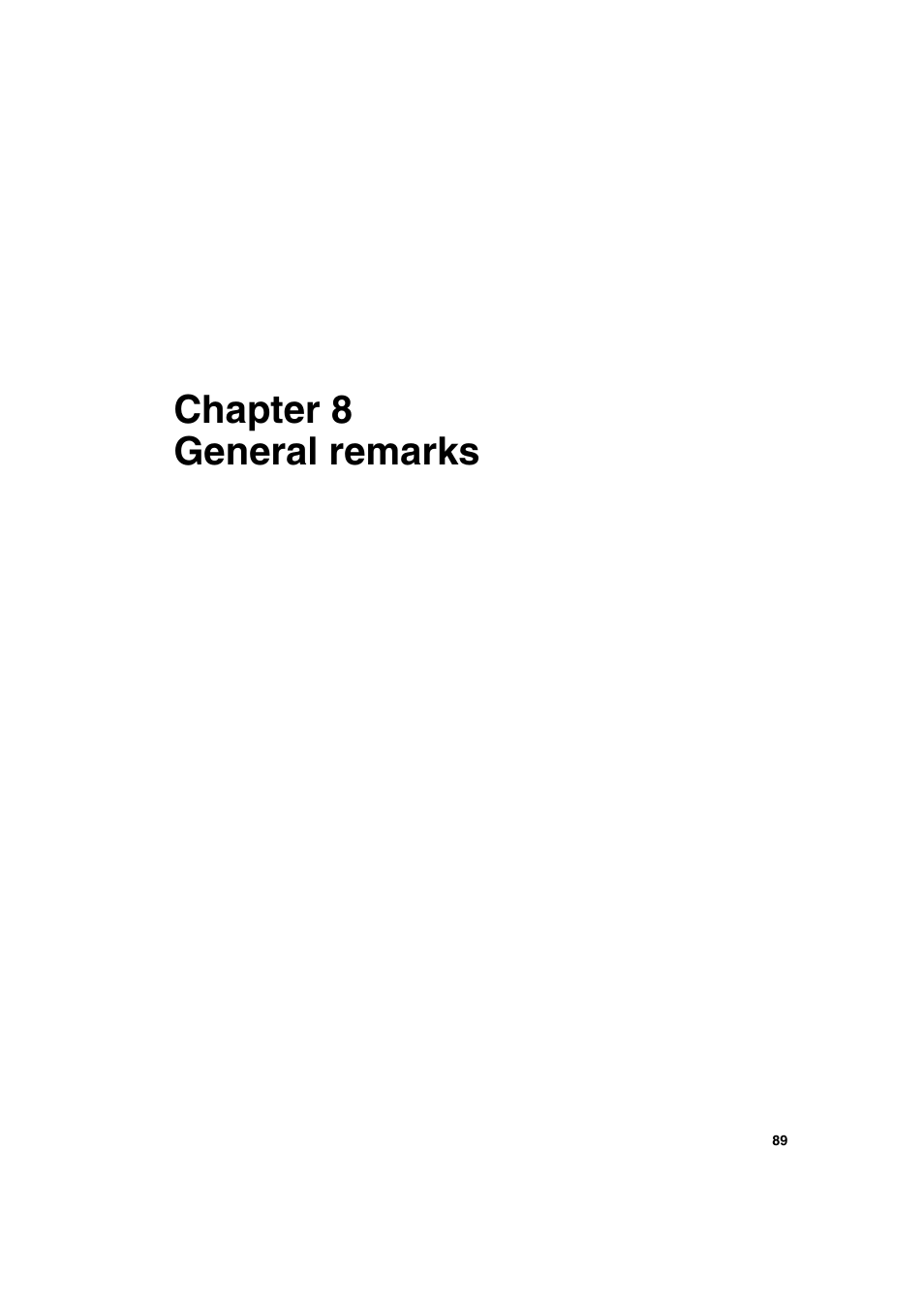 Chapter 8 general remarks, Chapter 8, General remarks | Konica Minolta bizhub PRO 2500P User Manual | Page 89 / 108