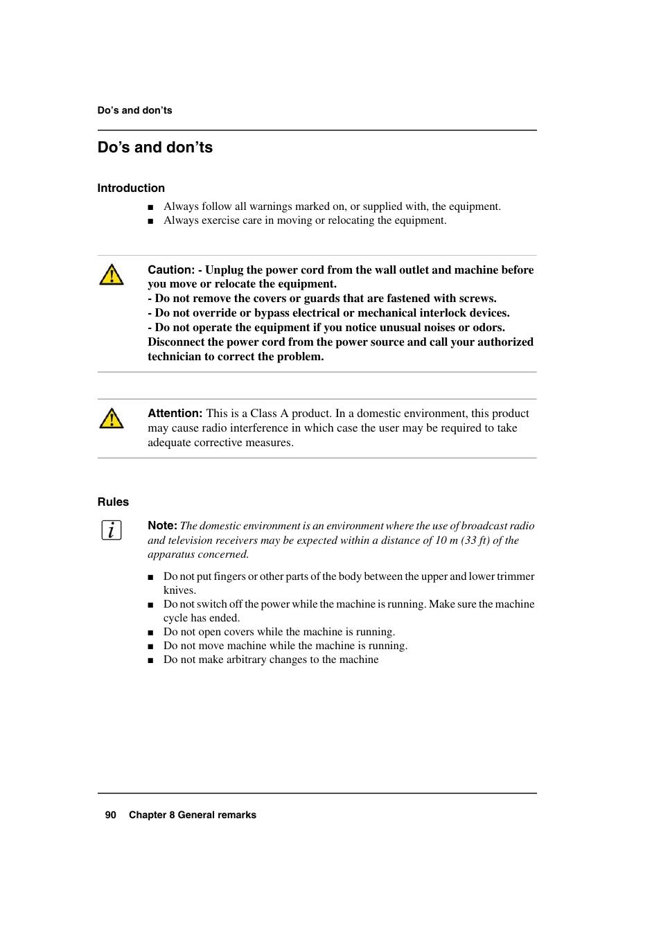 Do’s and don’ts | Konica Minolta bizhub PRO 2500P User Manual | Page 90 / 108