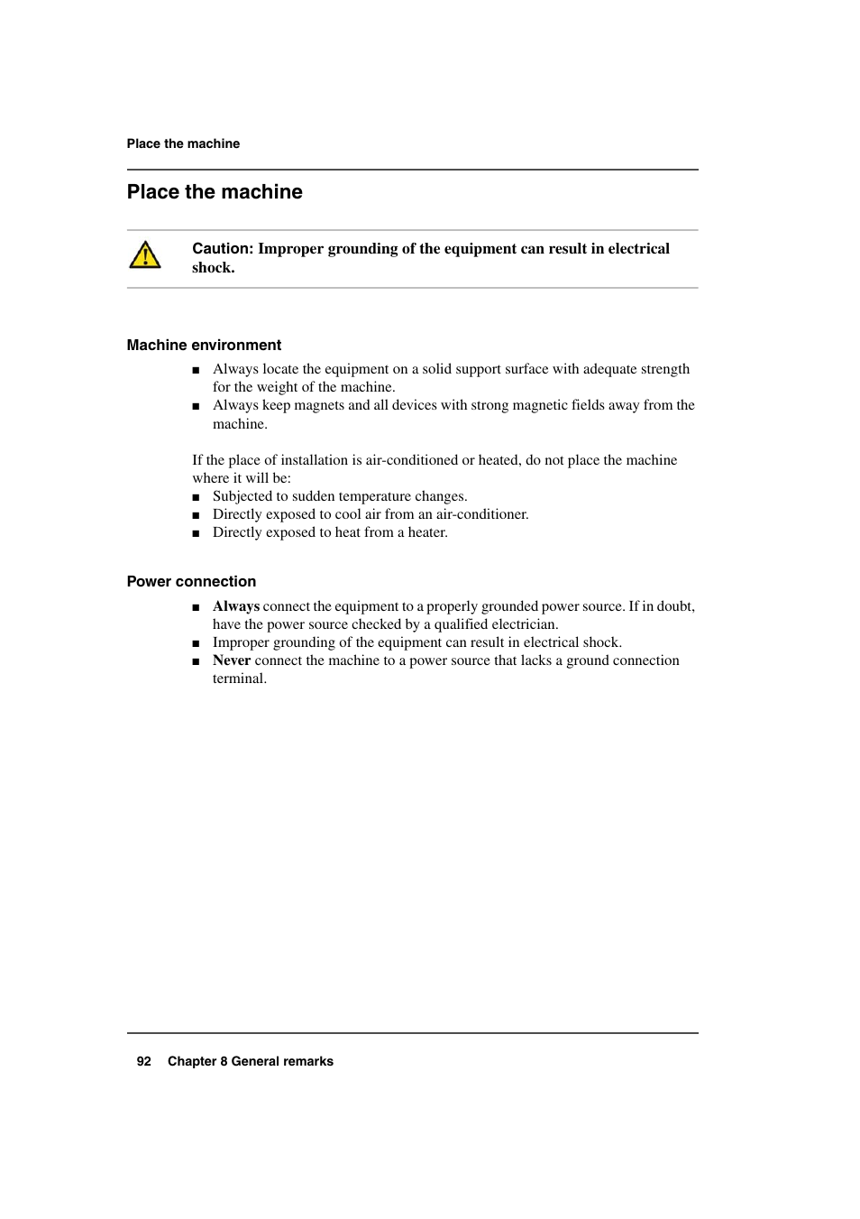 Place the machine | Konica Minolta bizhub PRO 2500P User Manual | Page 92 / 108