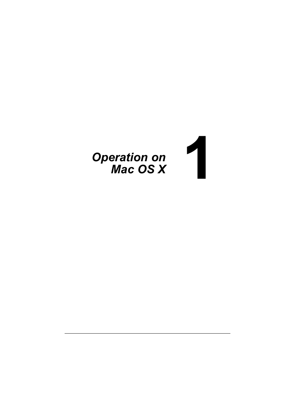 Ch.1 operation on mac os x, Operation on mac os x -1 | Konica Minolta magicolor 1680MF User Manual | Page 8 / 121