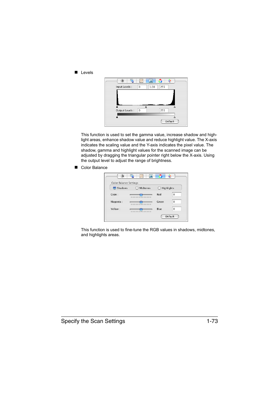Specify the scan settings 1-73 | Konica Minolta magicolor 1680MF User Manual | Page 80 / 121
