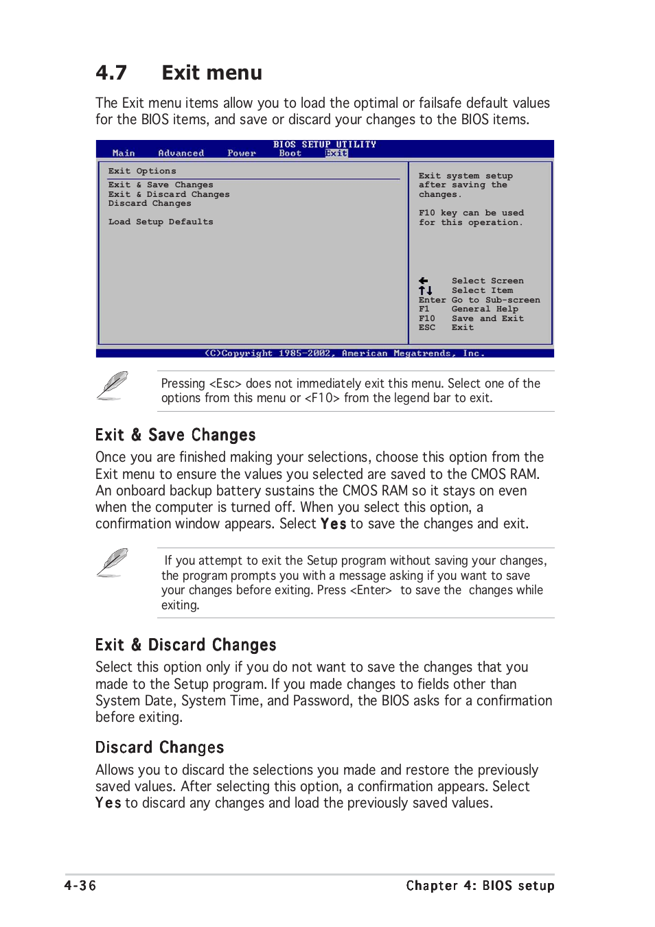 7 exit menu | Asus NCLV-D User Manual | Page 102 / 104