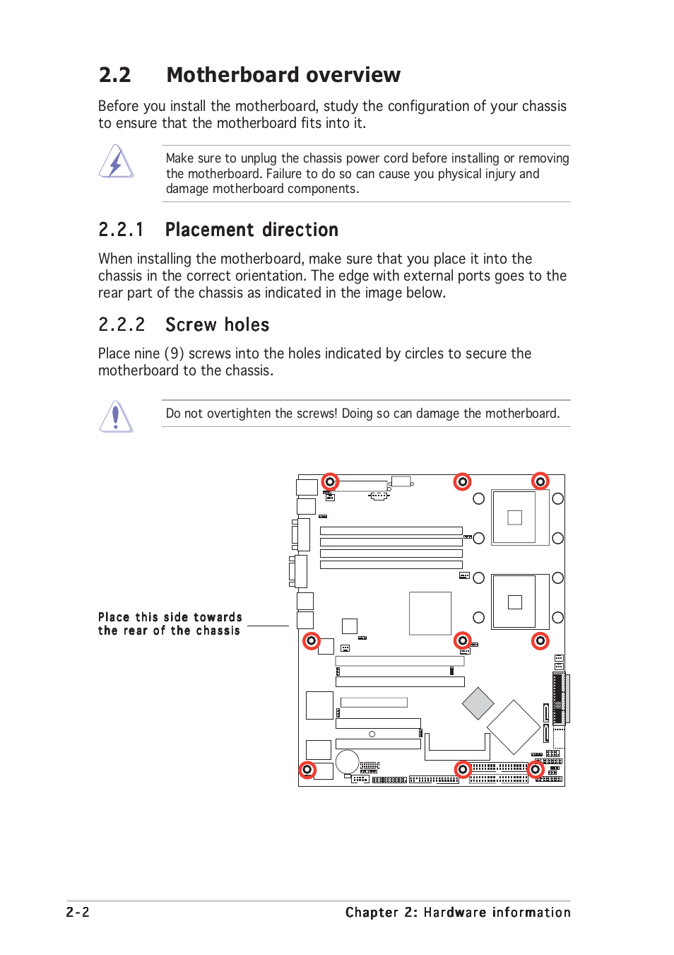 2 motherboard overview | Asus NCLV-D User Manual | Page 22 / 104