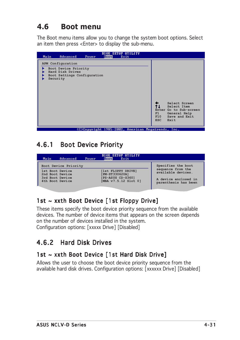 6 boot menu | Asus NCLV-D User Manual | Page 97 / 104