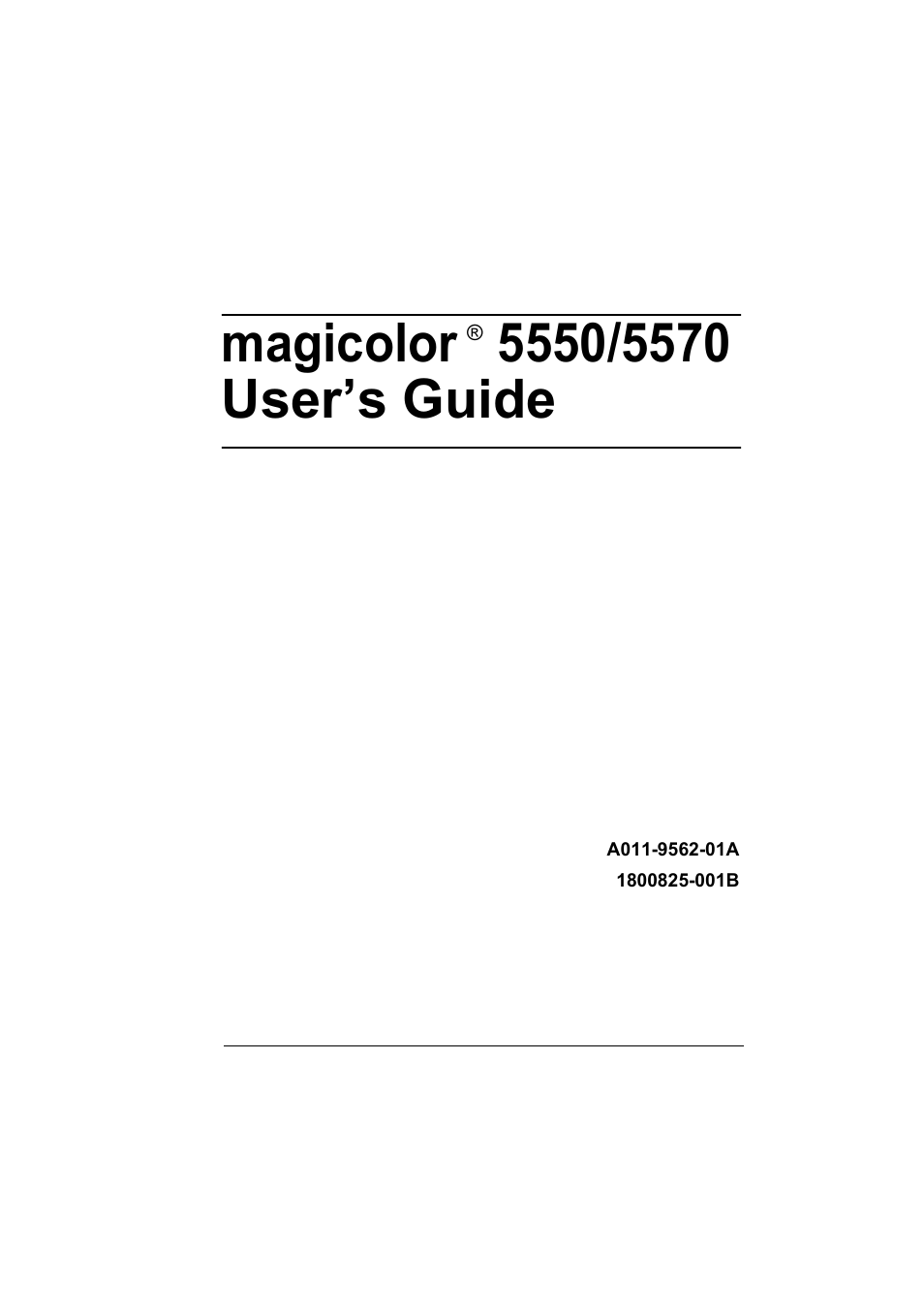 Konica Minolta magicolor 5570 User Manual | 284 pages