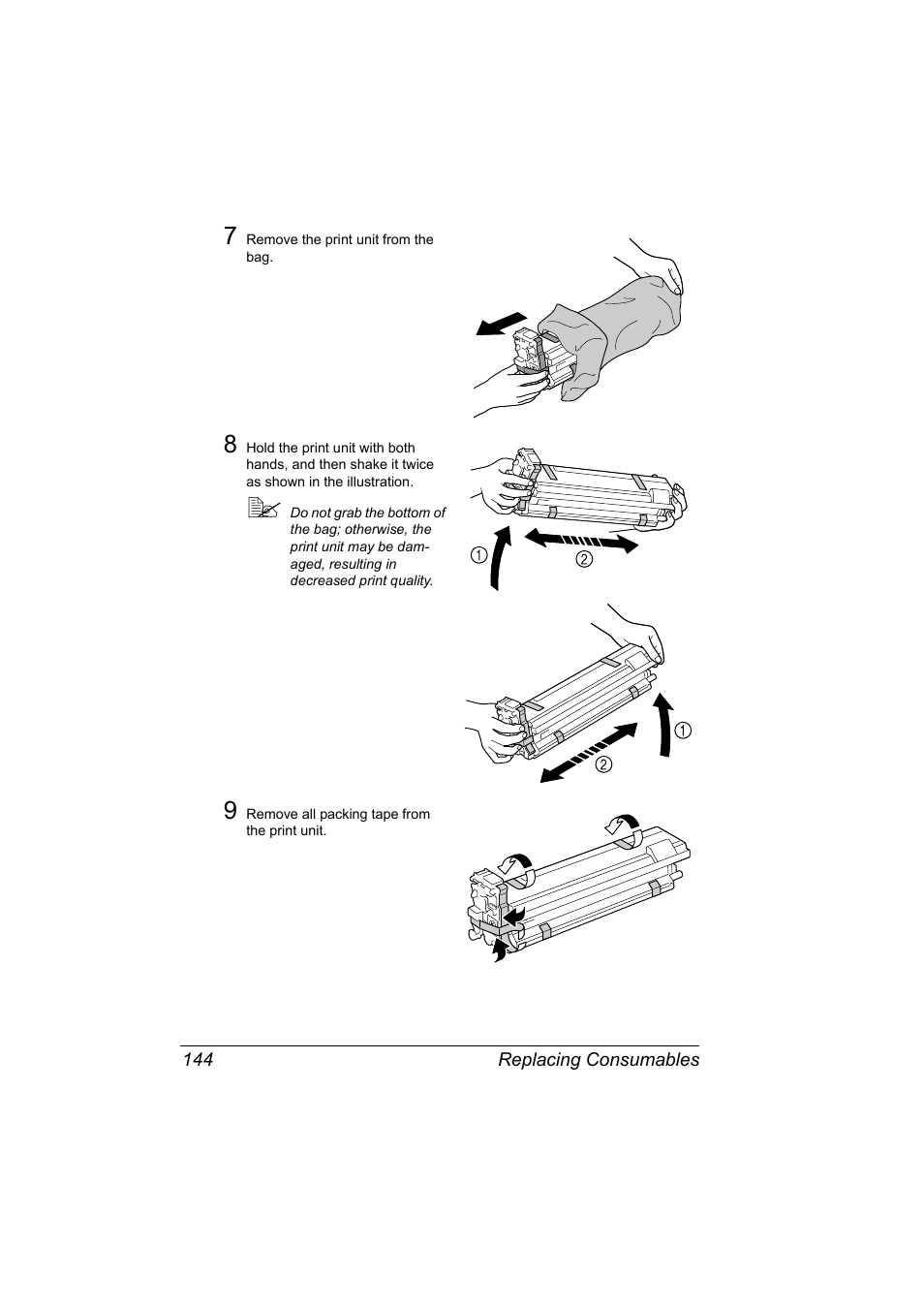 Replacing consumables 144 | Konica Minolta magicolor 5570 User Manual | Page 158 / 284